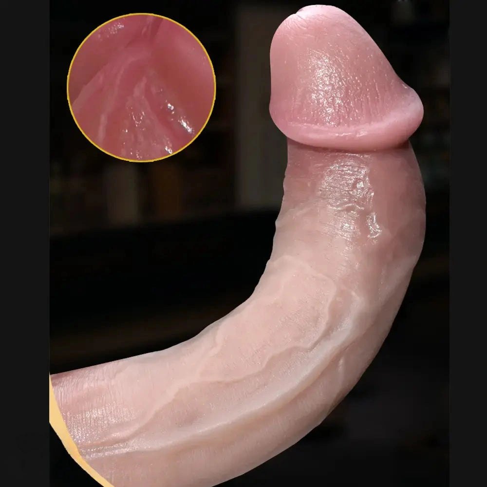 8.46-Inch Curved Silicone Dildo - Realistic Dildo