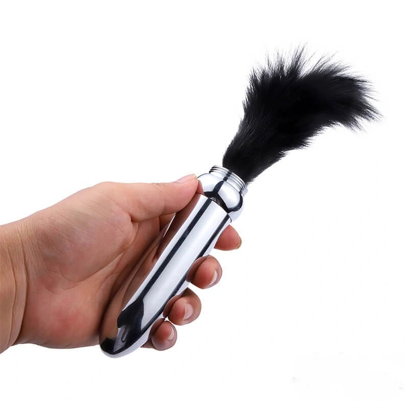 8.66in Aluminum Alloy Metal Dildo - Silver Metal Wand Dildo