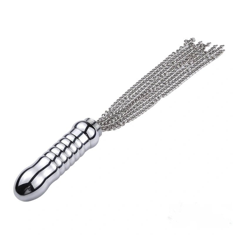 8.66in Aluminum Alloy Metal Dildo - Silver Metal Wand Dildo