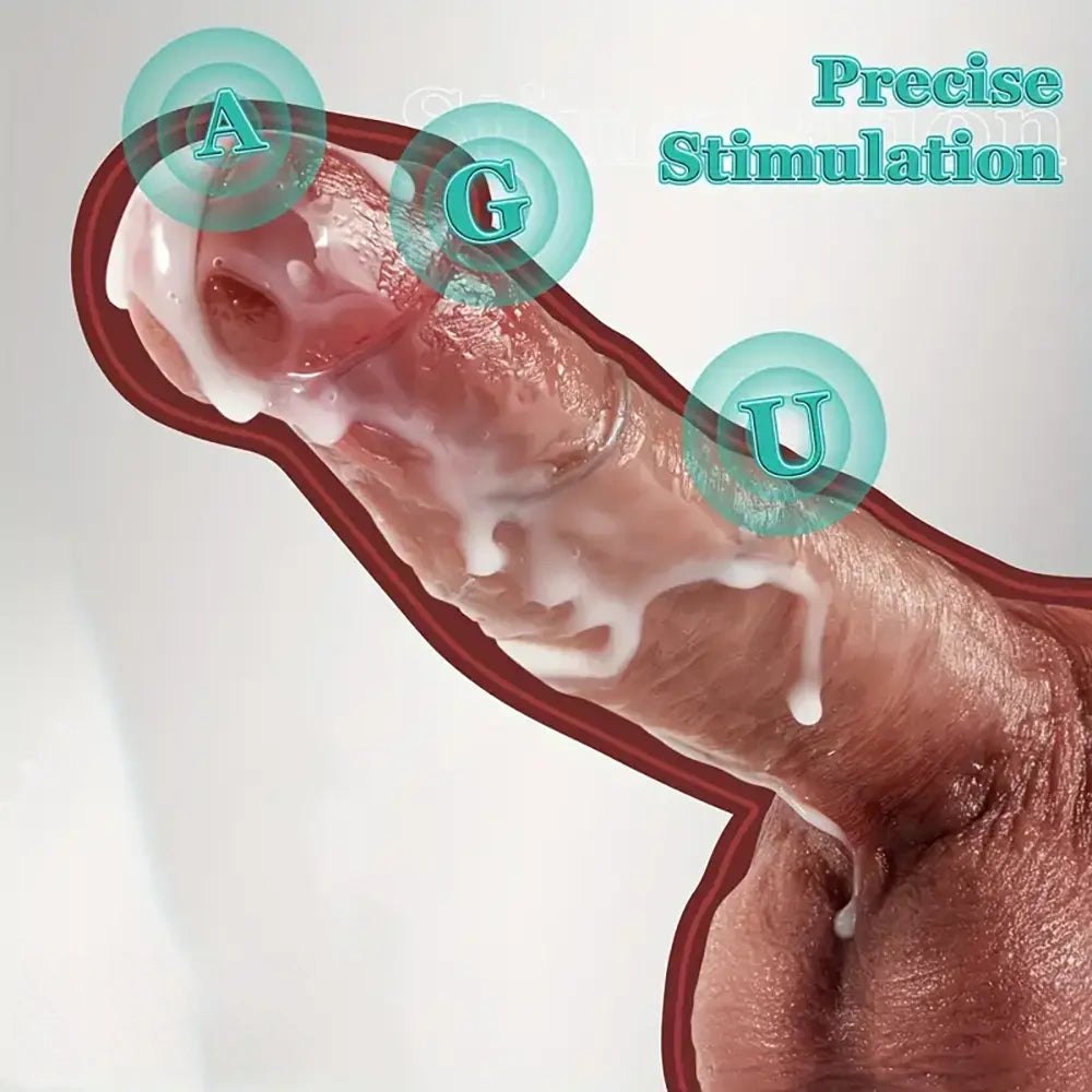 8.66in Big Suction Cup Dildo - Hands-Free Silicone Build