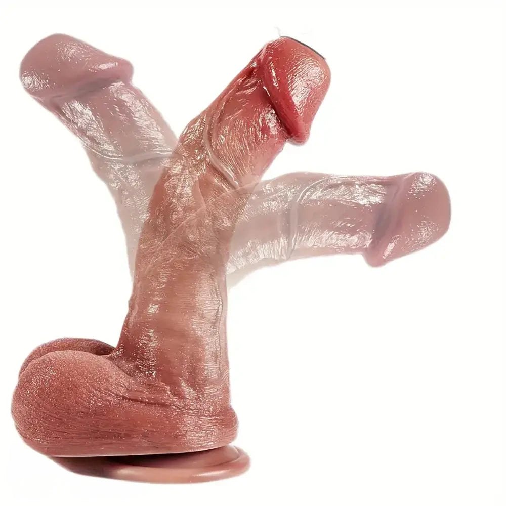 8.66in Big Suction Cup Dildo - Hands-Free Silicone Build