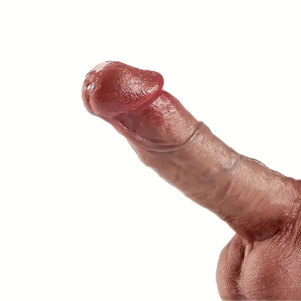 8.66in Big Suction Cup Dildo - Hands-Free Silicone Build