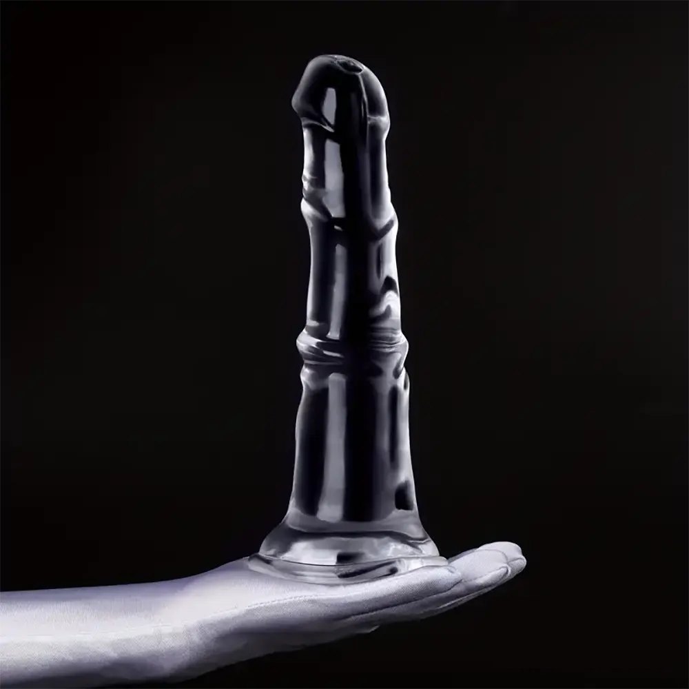 9.84in Clear Horse-Style Dildo - Animal Play Dildo