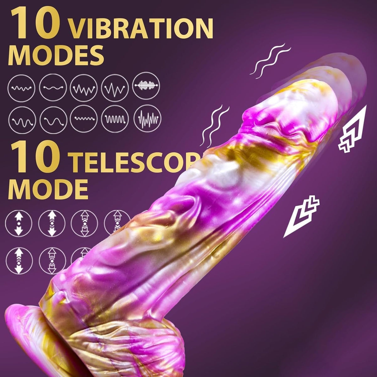 9-Inch Monster Fantasy Dildo - Heating Thrusting Dildo