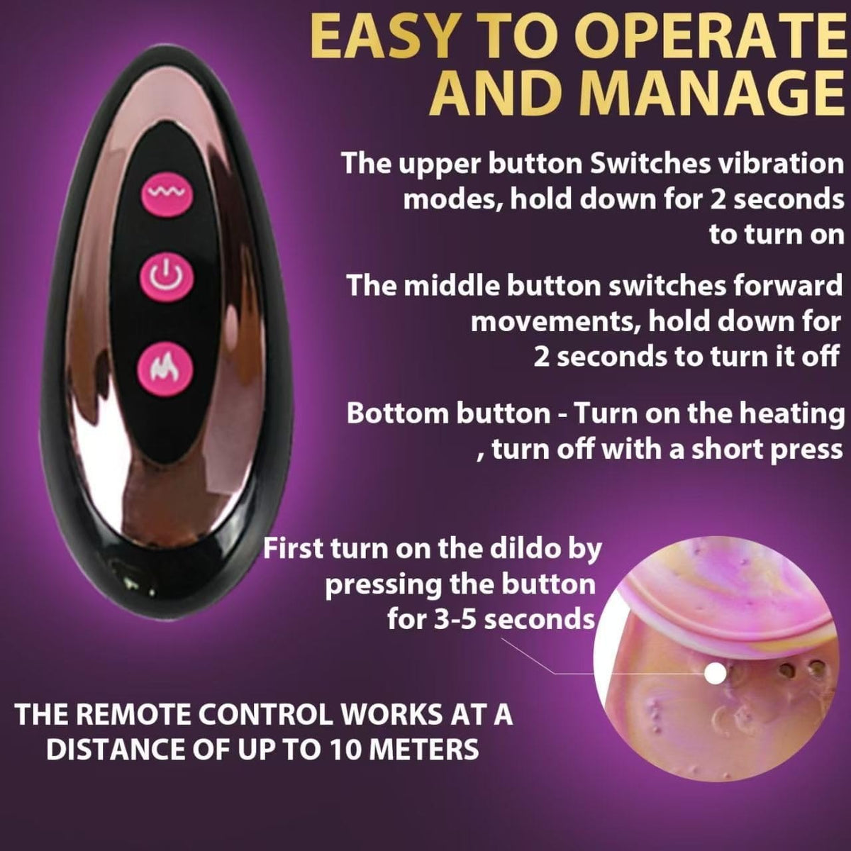 9-Inch Monster Fantasy Dildo - Heating Thrusting Dildo