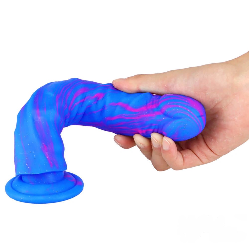 9.72in Multi-Color Silicone Dildo - Suction Cup Insertable Toy