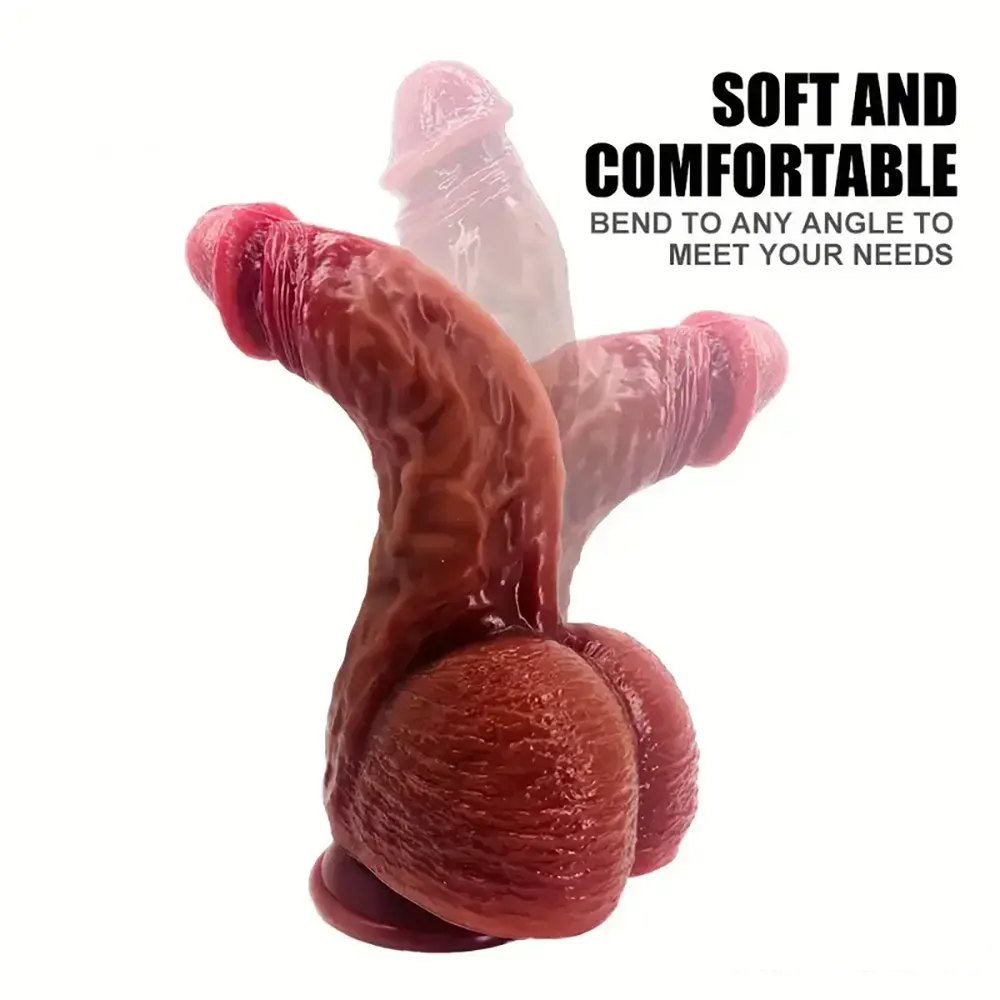 9.84in Suction Cup Dildo - Thick Hands-Free Suction Base