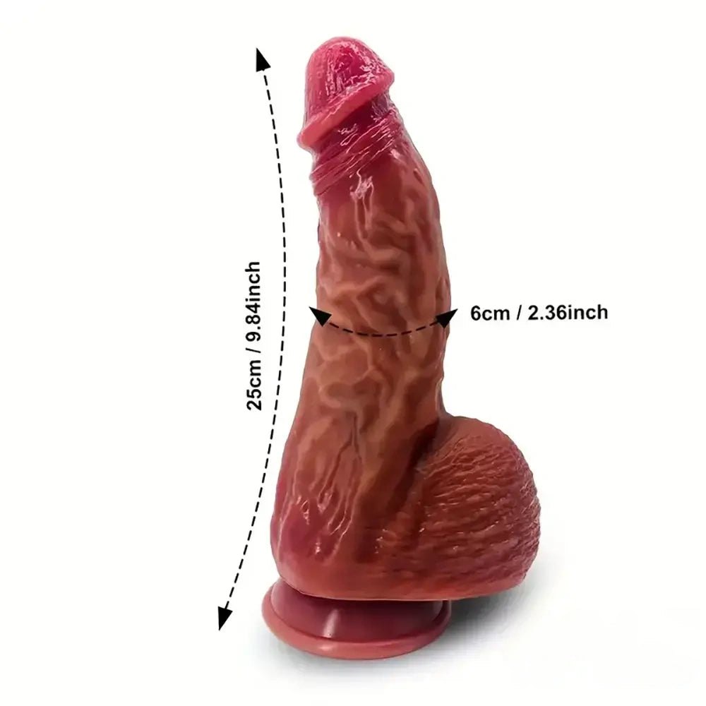 9.84in Suction Cup Dildo - Thick Hands-Free Suction Base