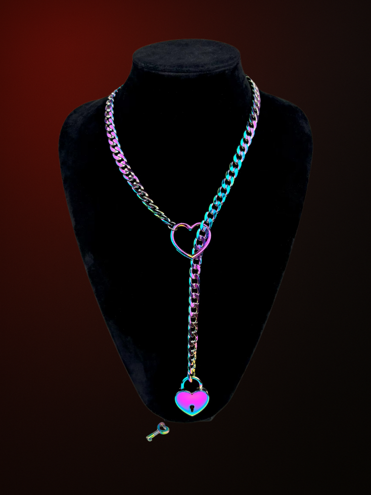 Lock Slip Chain Necklace