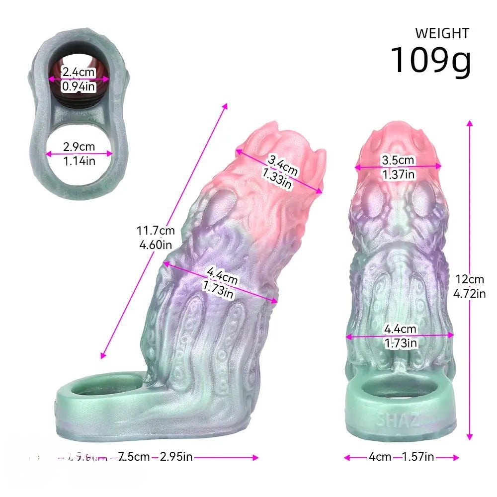 Abyssal Tendril Penis Extension Sleeve - Silicone Extender Sleeve