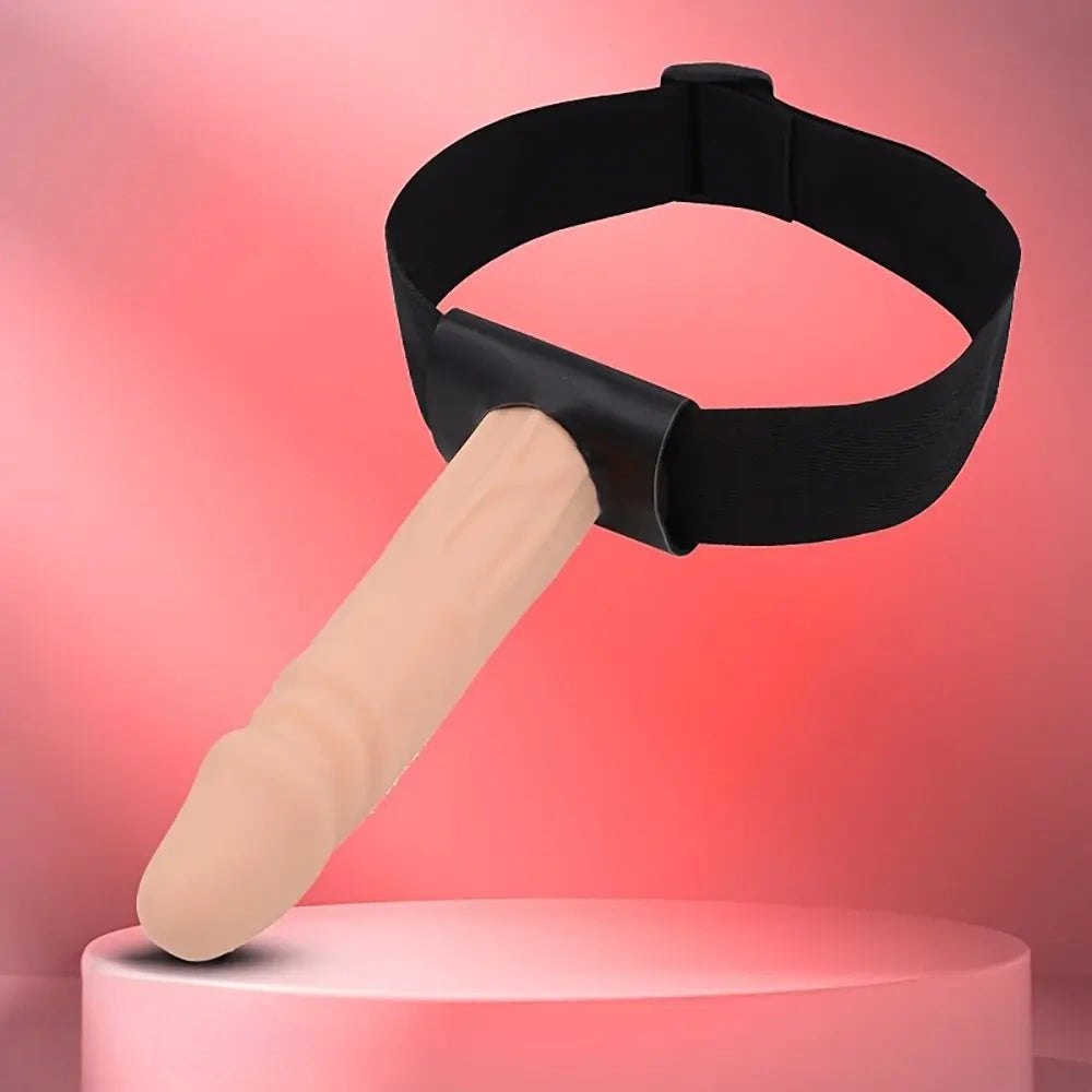 Adjustable Bondage Mouth Gag - PVC Dildo Face Gag Strap