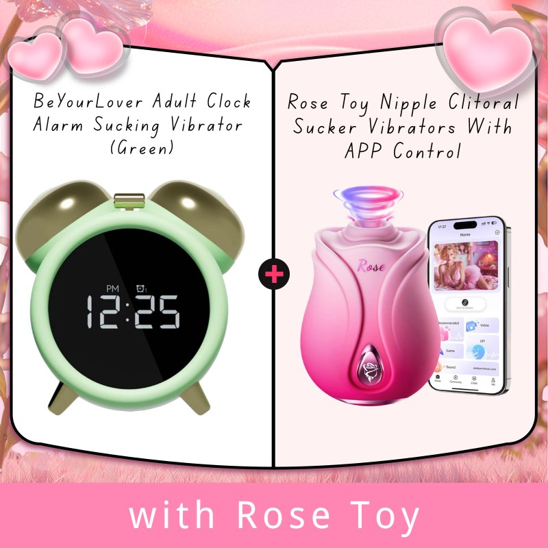 Alarm Clock Sucking Vibrator - App Remote Rose Toy
