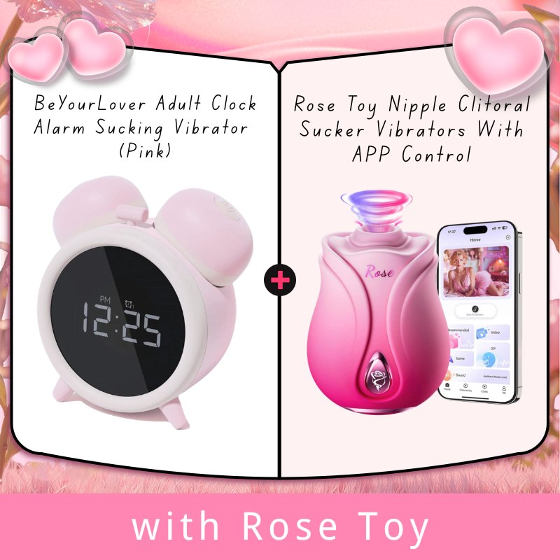 Alarm Clock Sucking Vibrator - App Remote Rose Toy