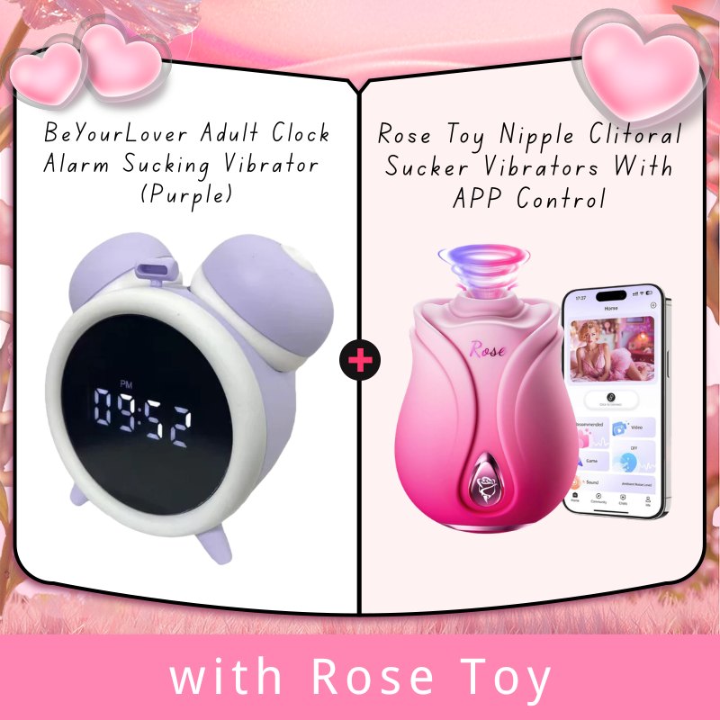 Alarm Clock Sucking Vibrator - App Remote Rose Toy