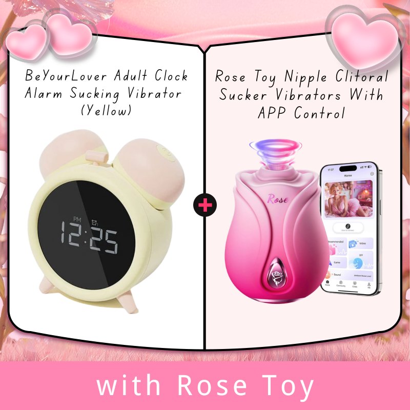 Alarm Clock Sucking Vibrator - App Remote Rose Toy
