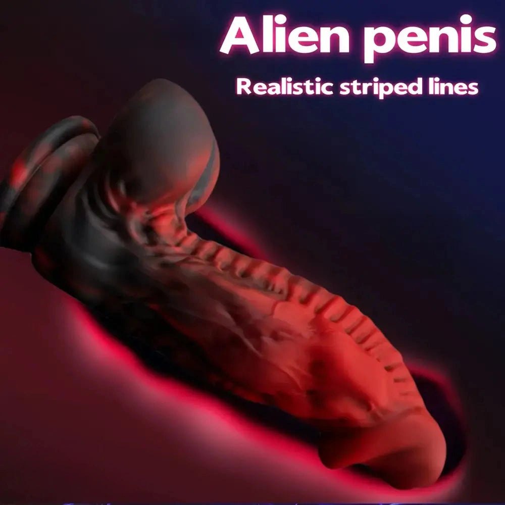 Alien Ridged Fantasy Dildo 7in - Silicone Fantasy Dildo