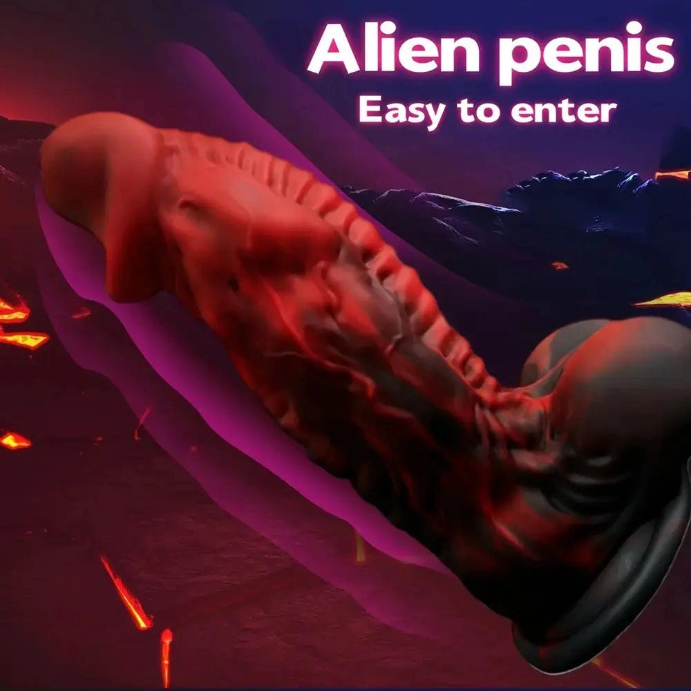 Alien Ridged Fantasy Dildo 7in - Silicone Fantasy Dildo