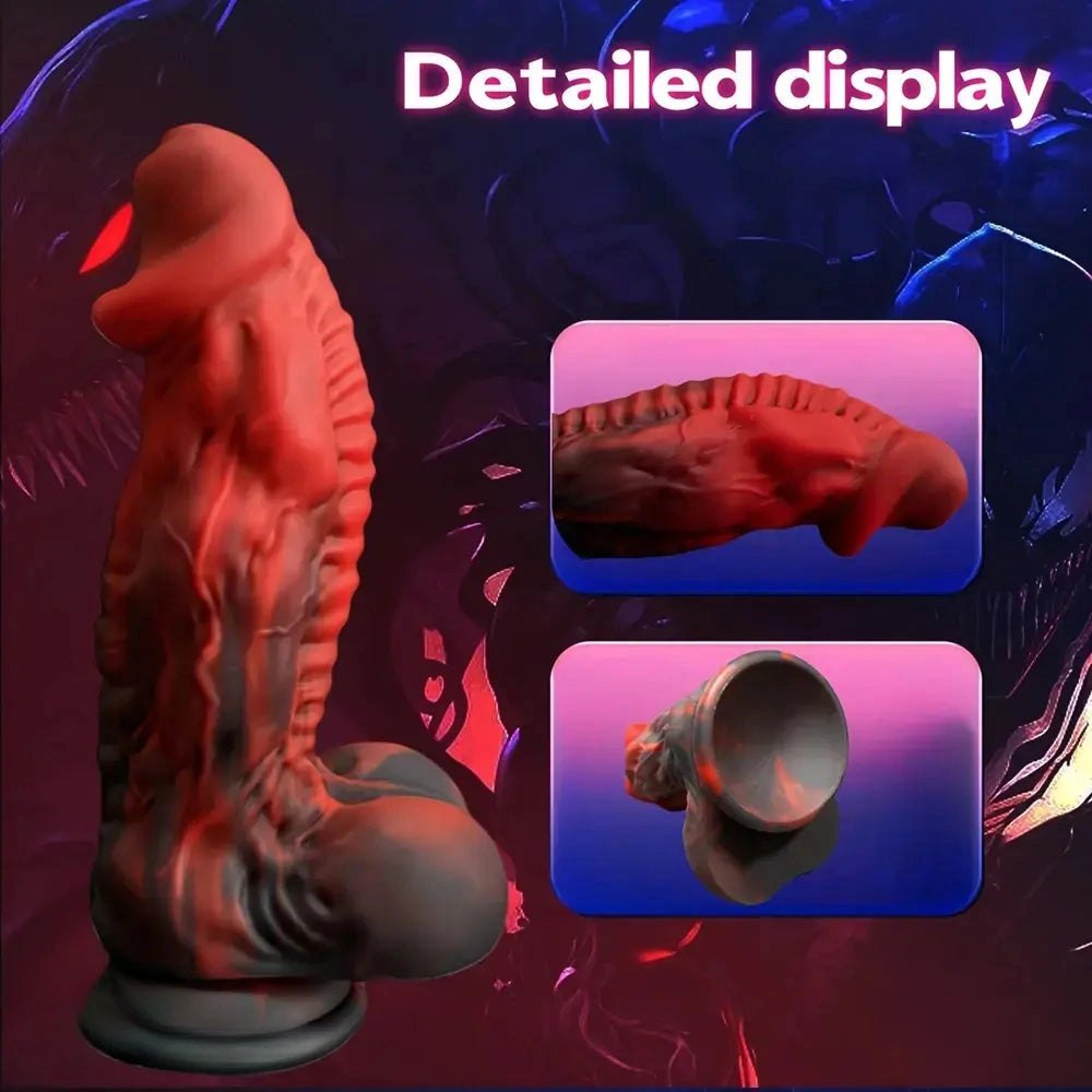 Alien Ridged Fantasy Dildo 7in - Silicone Fantasy Dildo