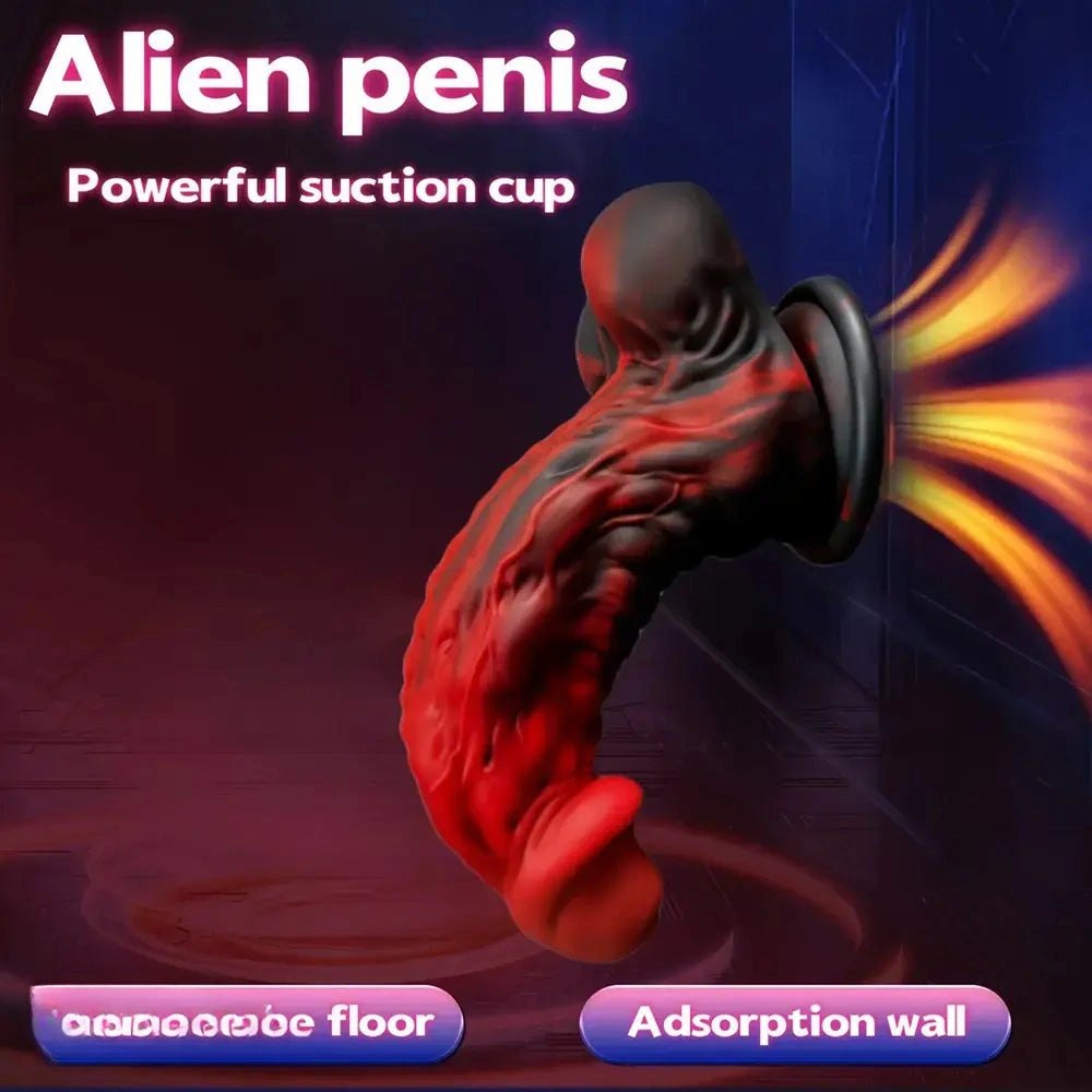 Alien Ridged Fantasy Dildo 7in - Silicone Fantasy Dildo