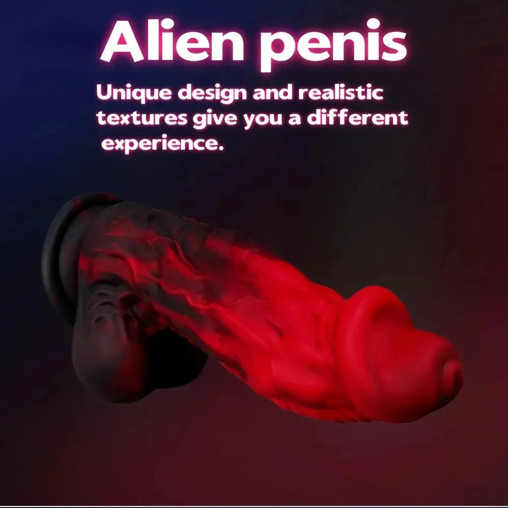 Alien Ridged Fantasy Dildo 7in - Silicone Fantasy Dildo