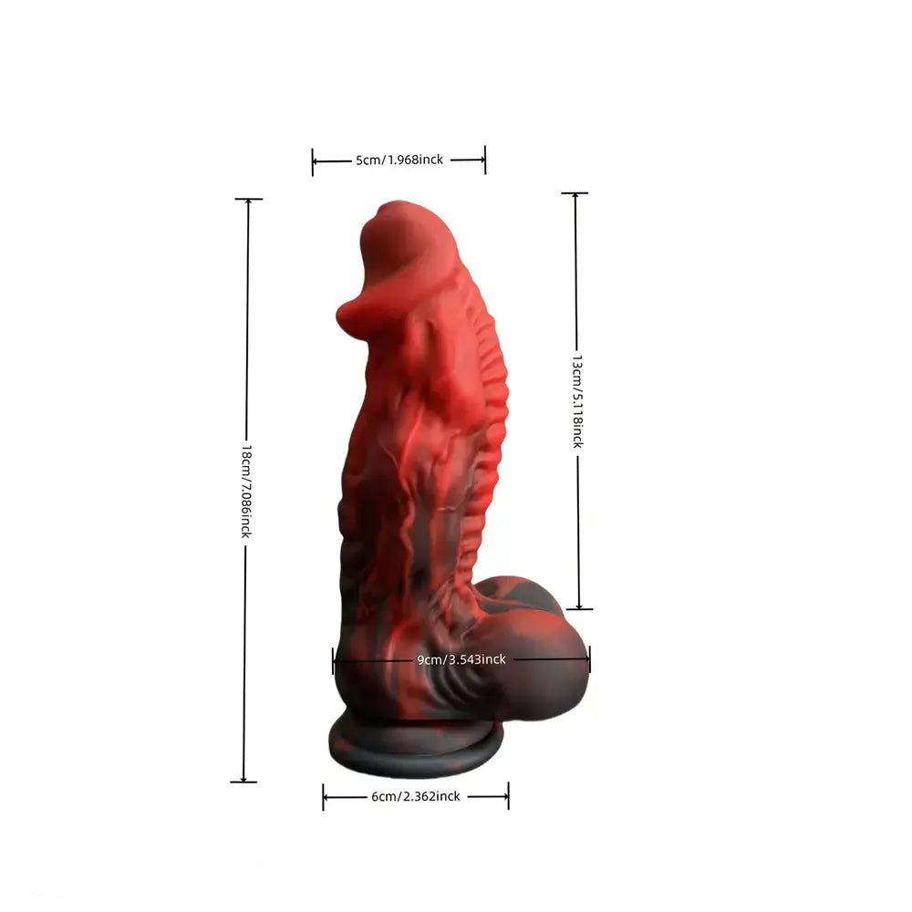 Alien Ridged Fantasy Dildo 7in - Silicone Fantasy Dildo