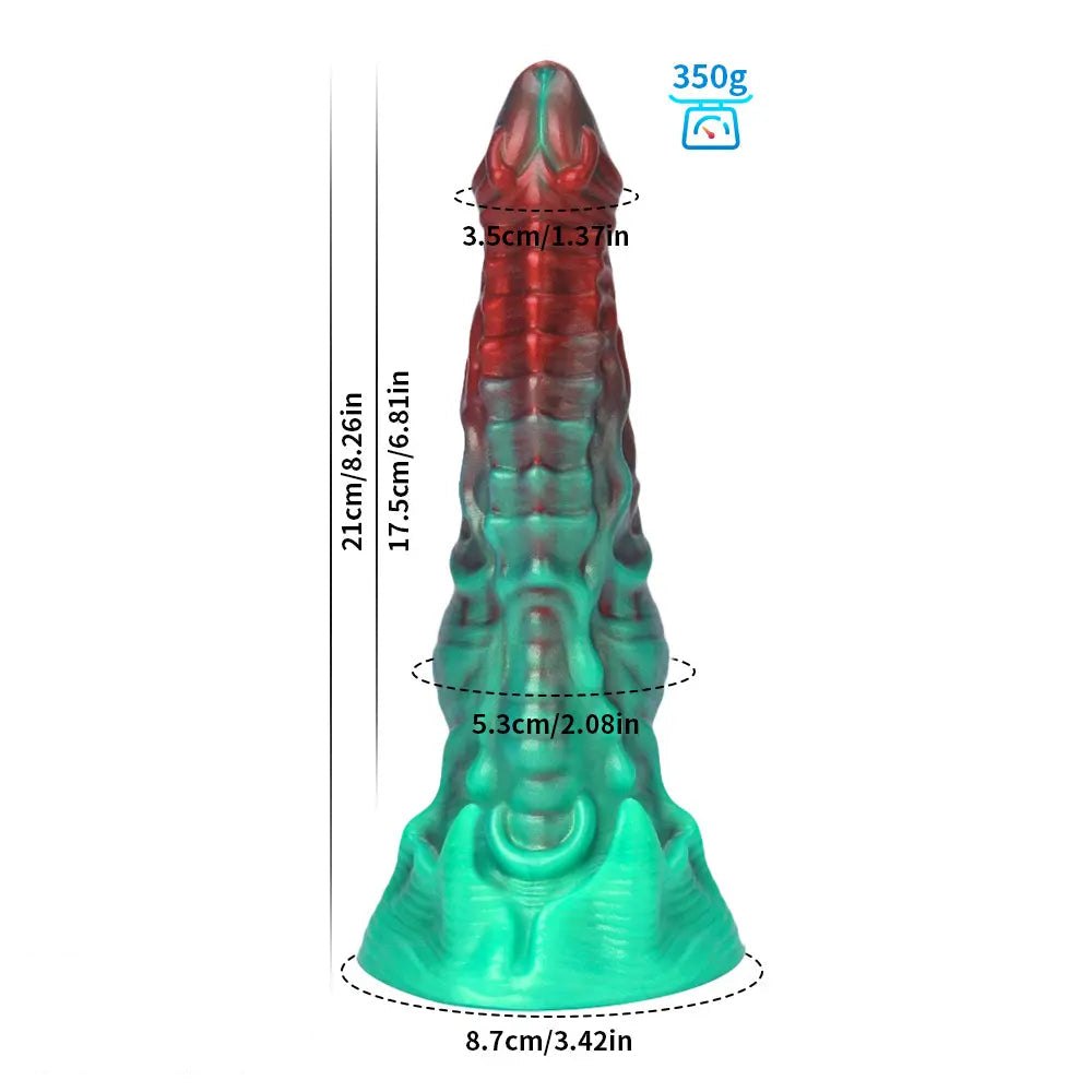 Alien Tentacle Fantasy Dildo 8.26 in - Silicone Monster Dildo