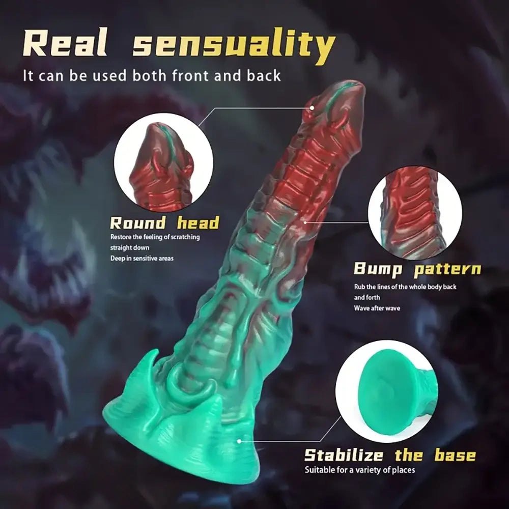 Alien Tentacle Fantasy Dildo 8.26 in - Silicone Monster Dildo