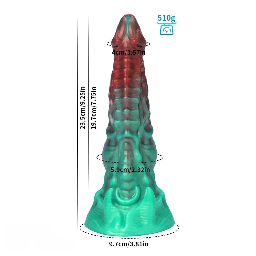 Alien Tentacle Fantasy Dildo 8.26 in - Silicone Monster Dildo