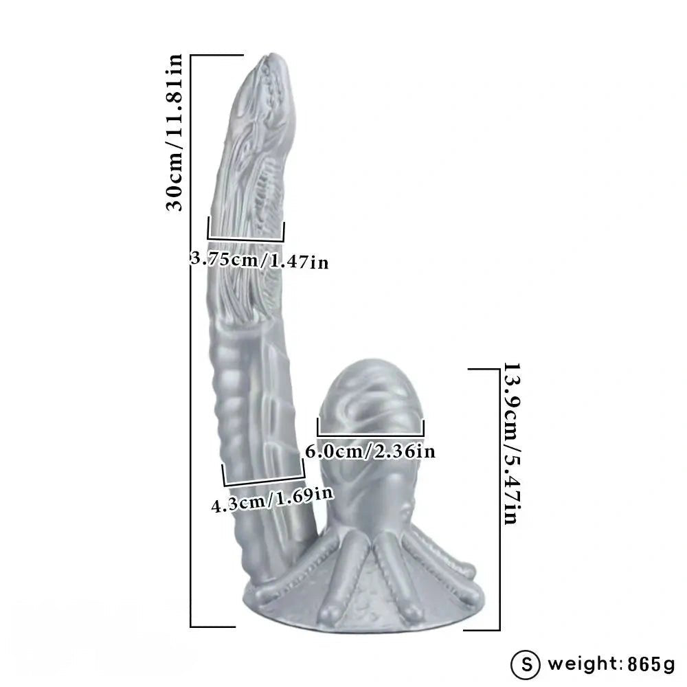 Alien Tentacle Fantasy Dildo - Silicone Strap On Dildo