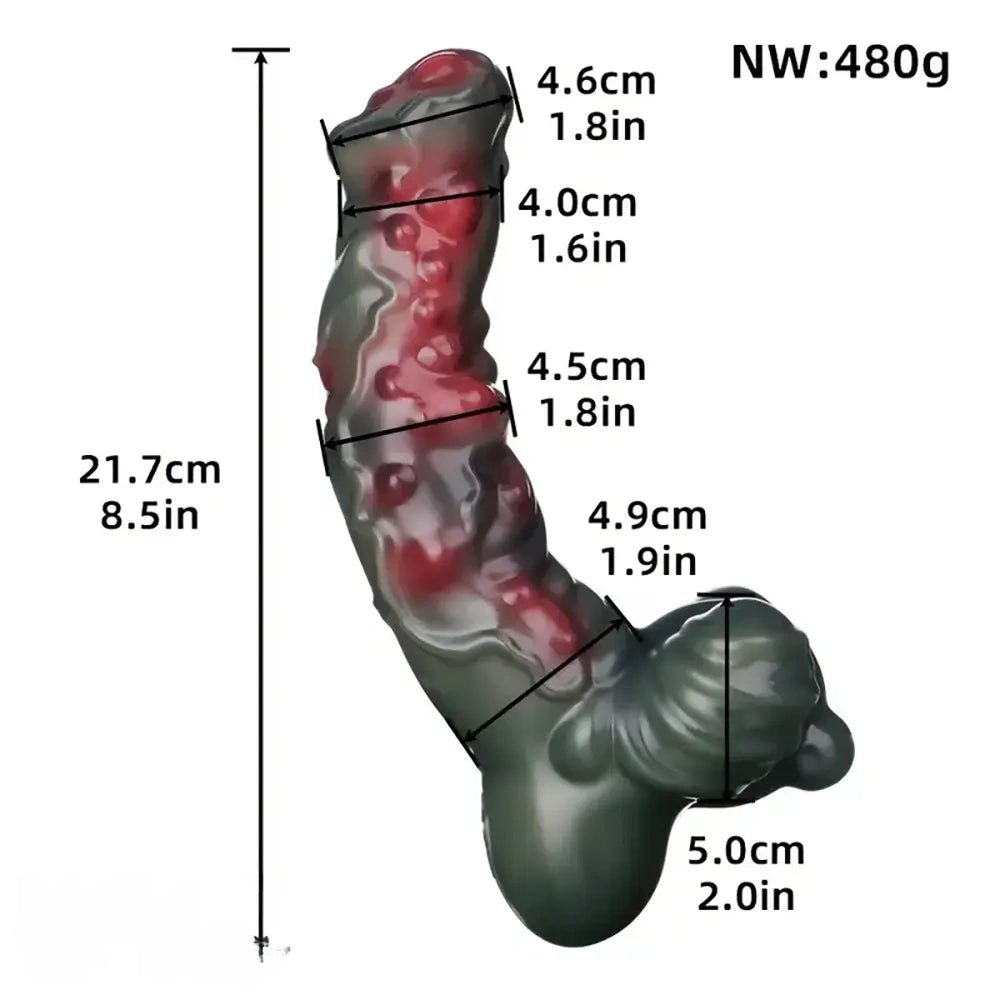 Alien Fantasy G-Spot Dildo - Textured Silicone Fantasy Dildo
