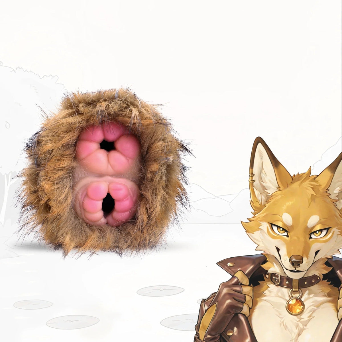 Amber Fur Dual Entry Masturbator - Furry Male Masturbator