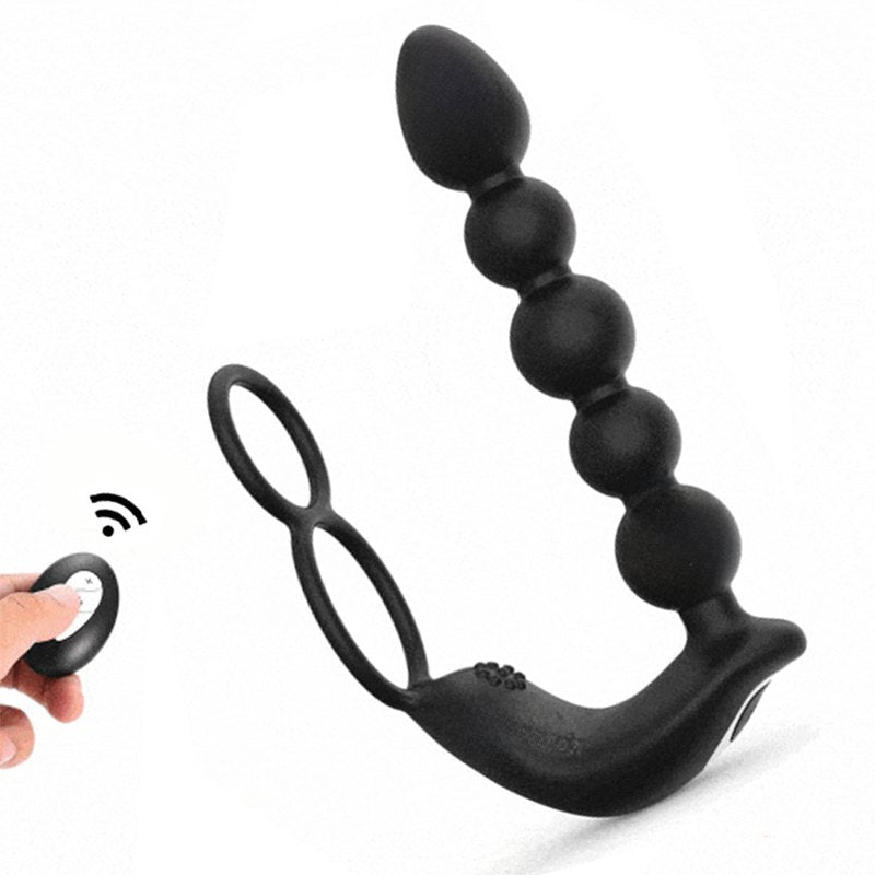 Anal Bead Cock Ring Massager - Prostate Massager