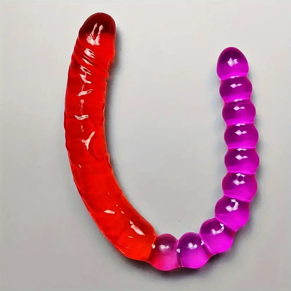 Anal Beads Double Dildo 17.8in - Realistic Dual Density Dildo