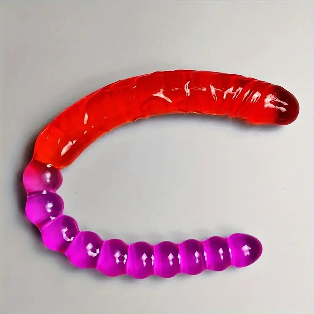 Anal Beads Double Dildo 17.8in - Realistic Dual Density Dildo