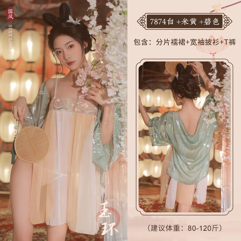 Ancient Style Chiffon Pajama Set - Sexy Pajamas for Women