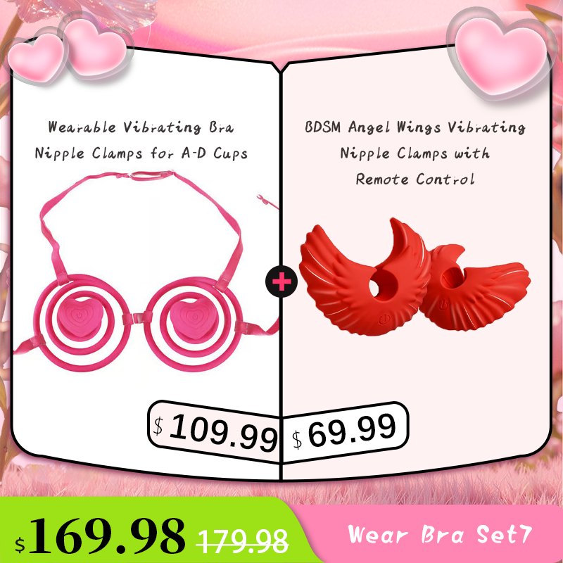 Angel Wing Vibrating Nipple Clamps - Wireless Remote Nipple Toys