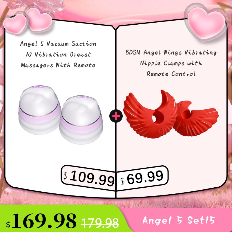 Angel Wing Vibrating Nipple Clamps - Wireless Remote Nipple Toys