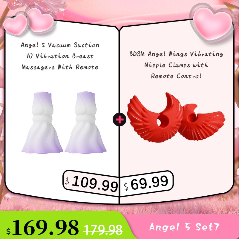 Angel Wing Vibrating Nipple Clamps - Wireless Remote Nipple Toys