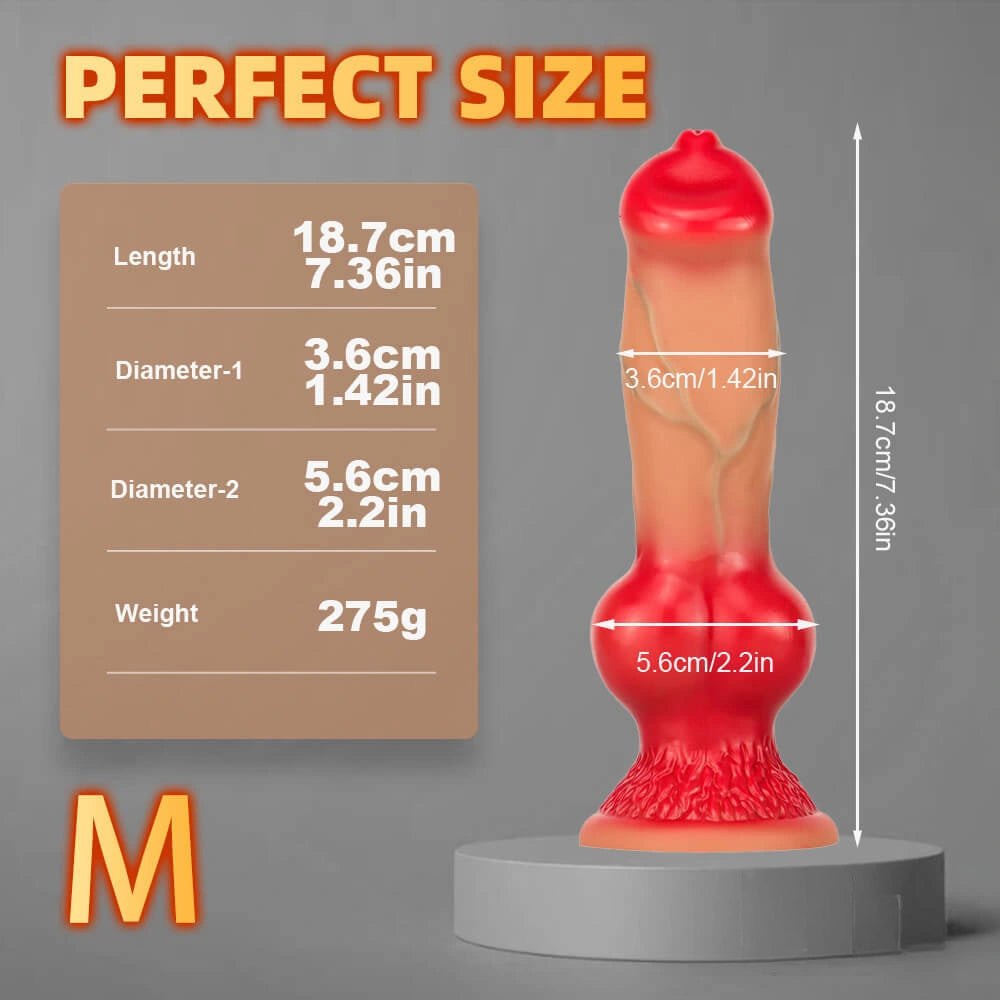 Animal Knot Dildo - Liquid Silicone Knotted Dildo