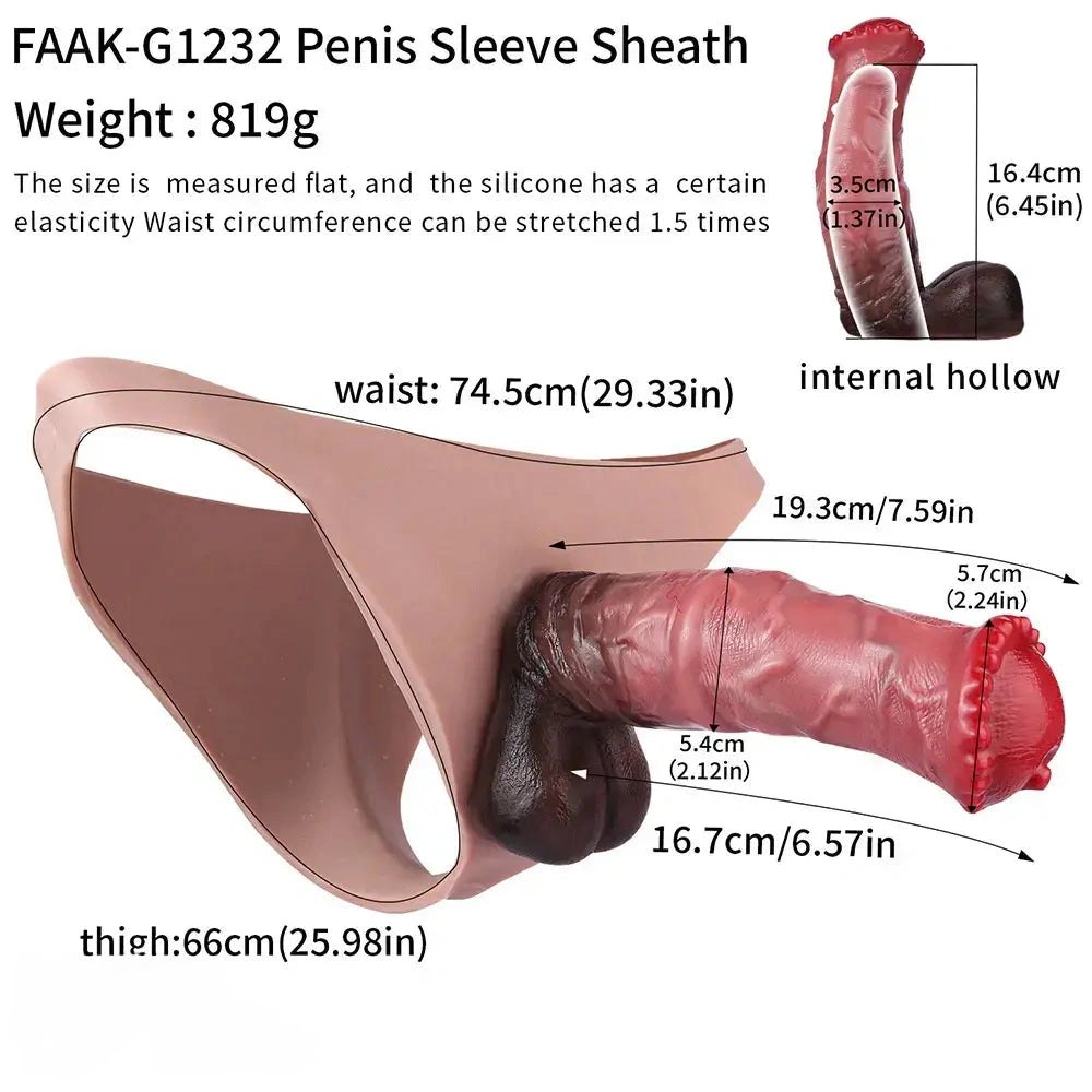 7.59in Animal Shape Panty Dildo - Silicone Animal Dildo