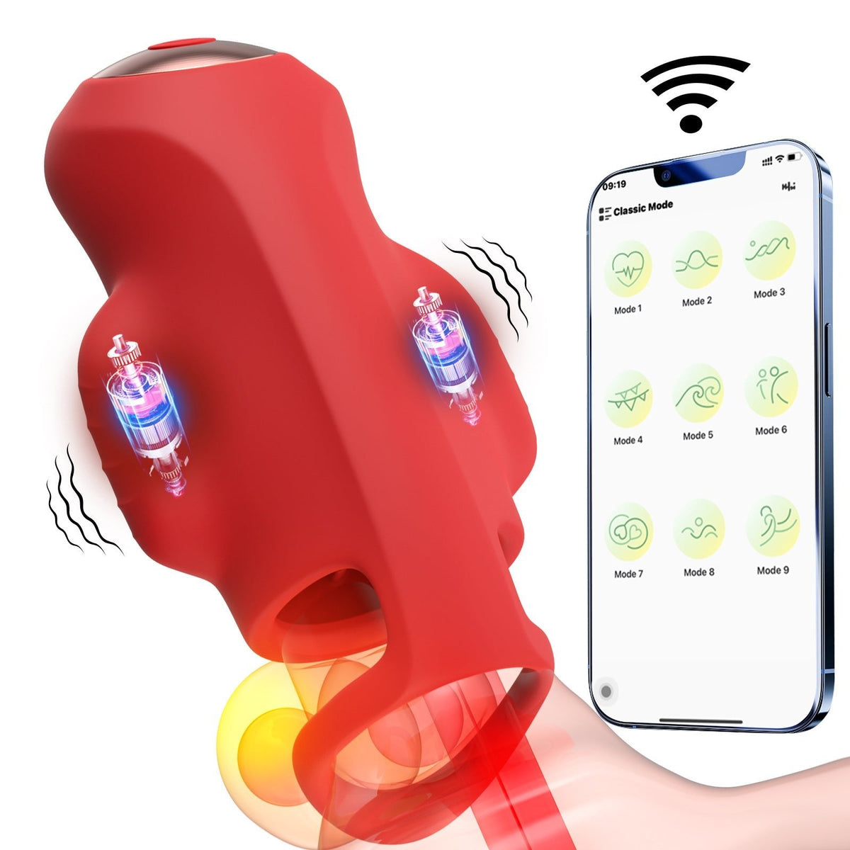 App Control Double Vibration Trainer - Male Masturbator Stroker