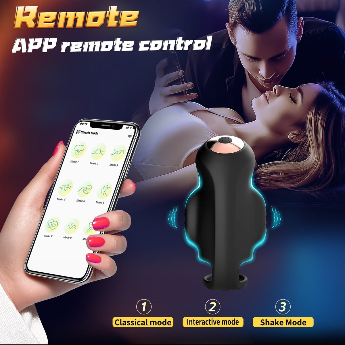 App Control Double Vibration Trainer - Male Masturbator Stroker
