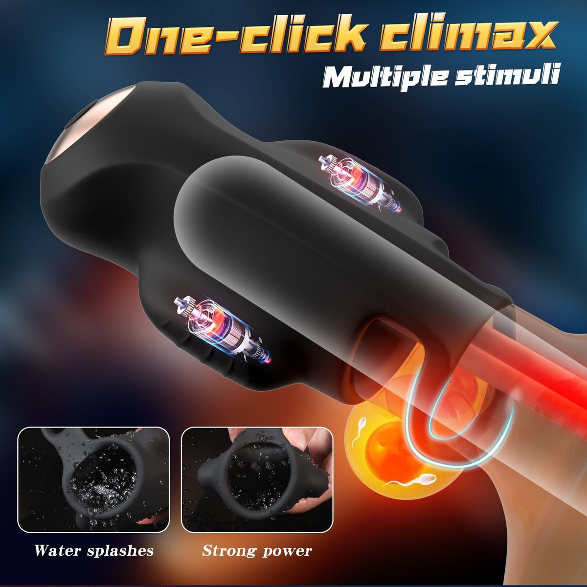 App Control Double Vibration Trainer - Male Masturbator Stroker