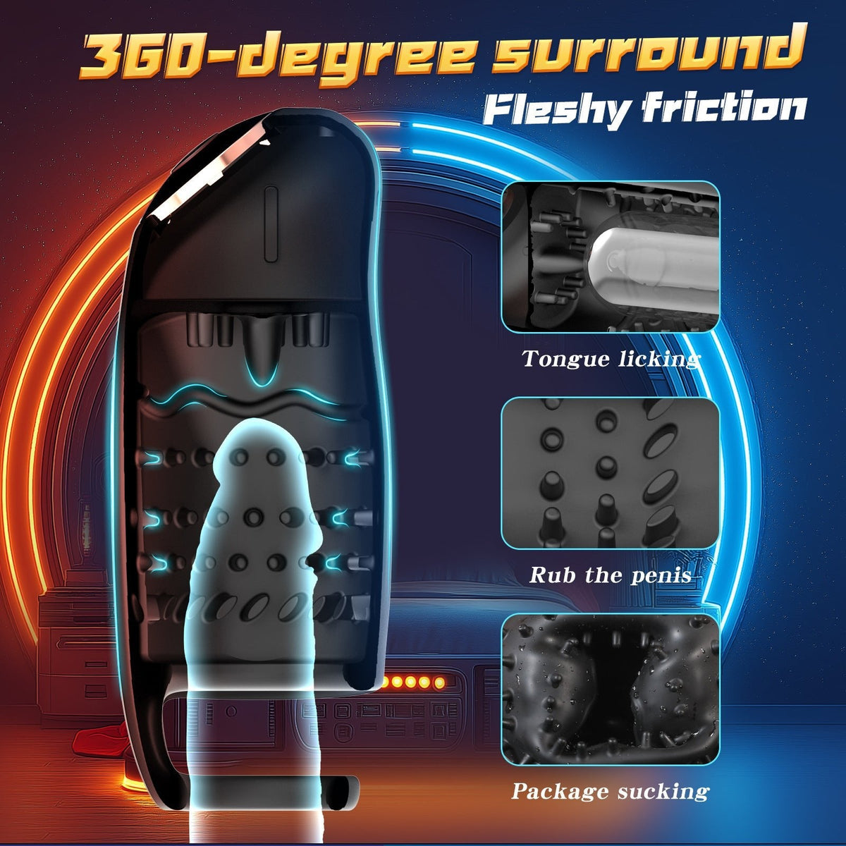 App Control Double Vibration Trainer - Male Masturbator Stroker