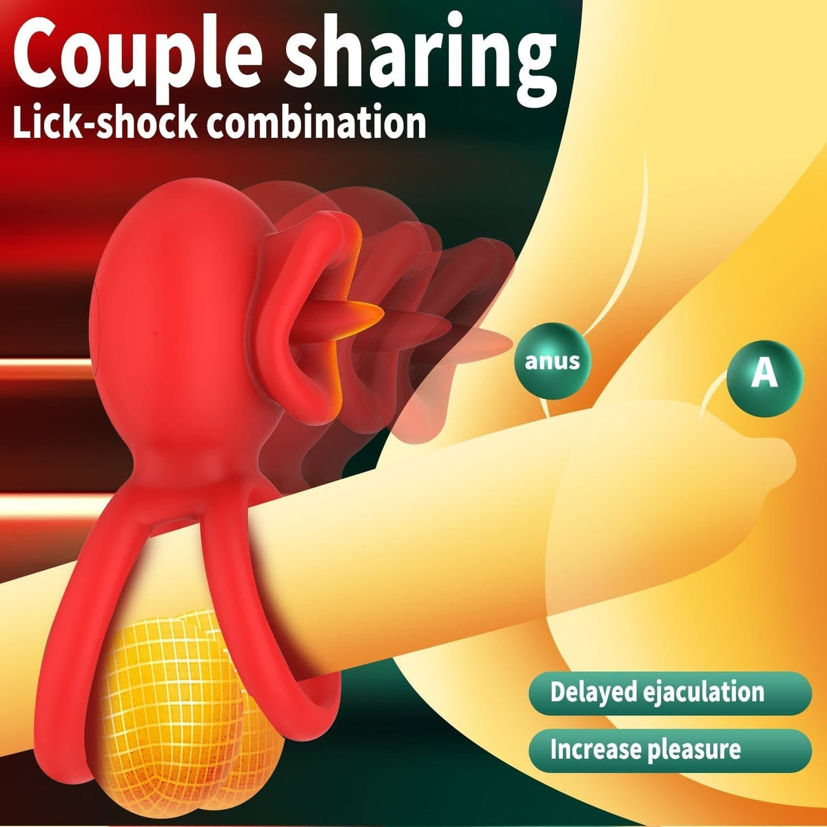 App Controlled Lip Cock Ring - Male Masturbator