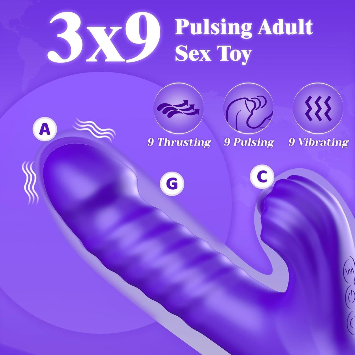 App-Controlled Thrusting Rabbit Vibe - Rabbit G-Spot Vibrator