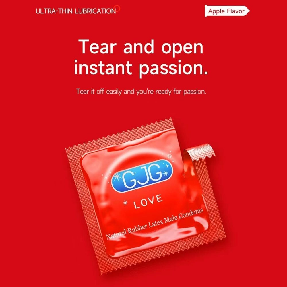 Apple Flavor Ultra Thin Latex Condoms - Fruity Latex Condoms