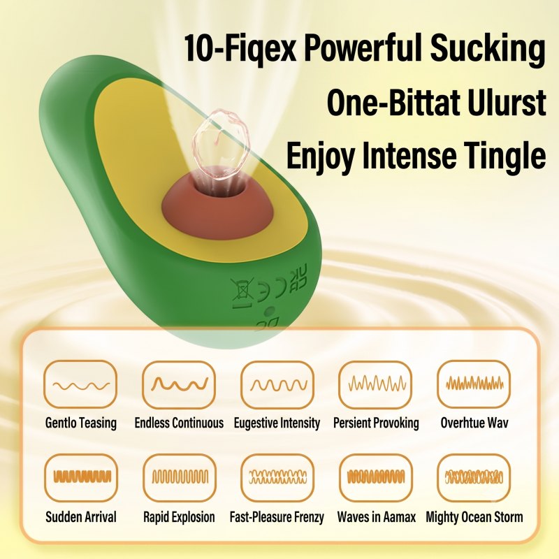 Avocado Clitoral Sucker - Fruit Shaped Suction Toy