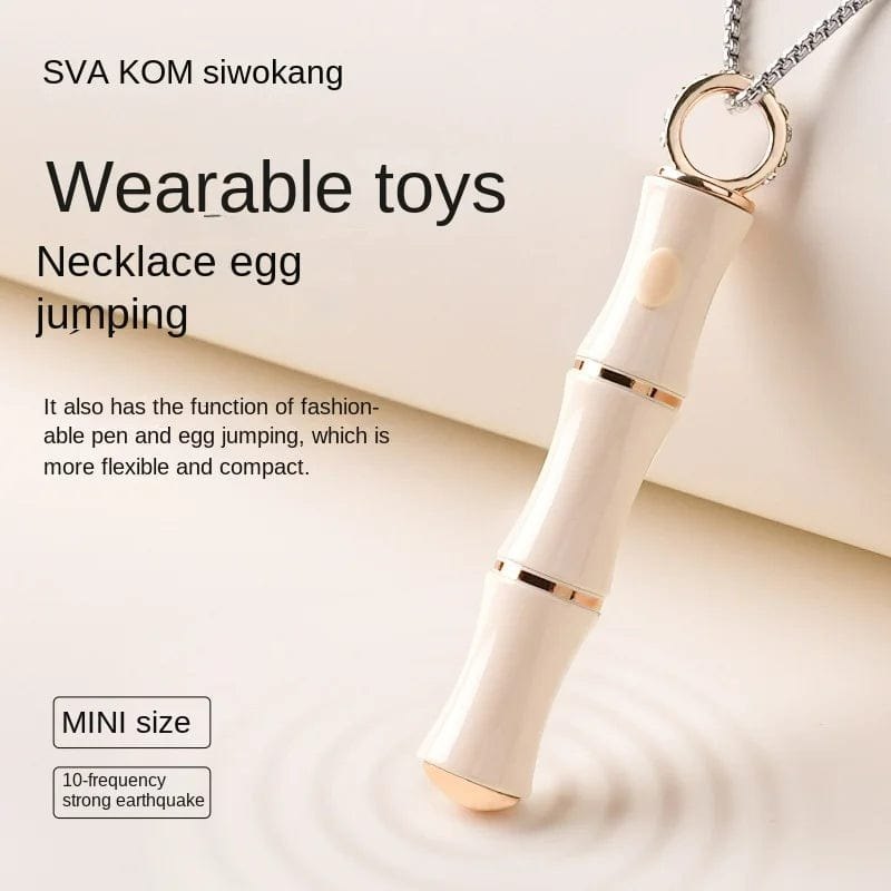 Bamboo Style Pearl Necklace Vibrator - Wearable Bullet Vibrator