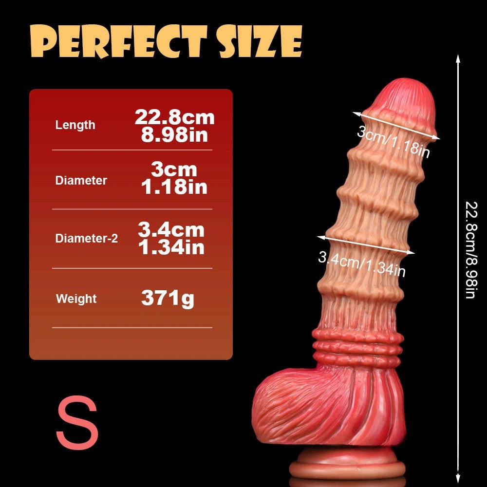 Bamboo Texture Fantasy Dildo - Liquid Silicone Fantasy Dildo
